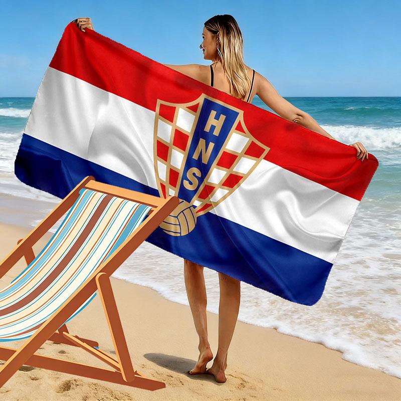 CRO logo Print Beach Towel, Large Soft Quick Dry Towel for Beach Camping Swimming