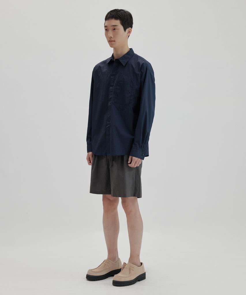NONBLANK Windbreaker Shirt_Dark Navy