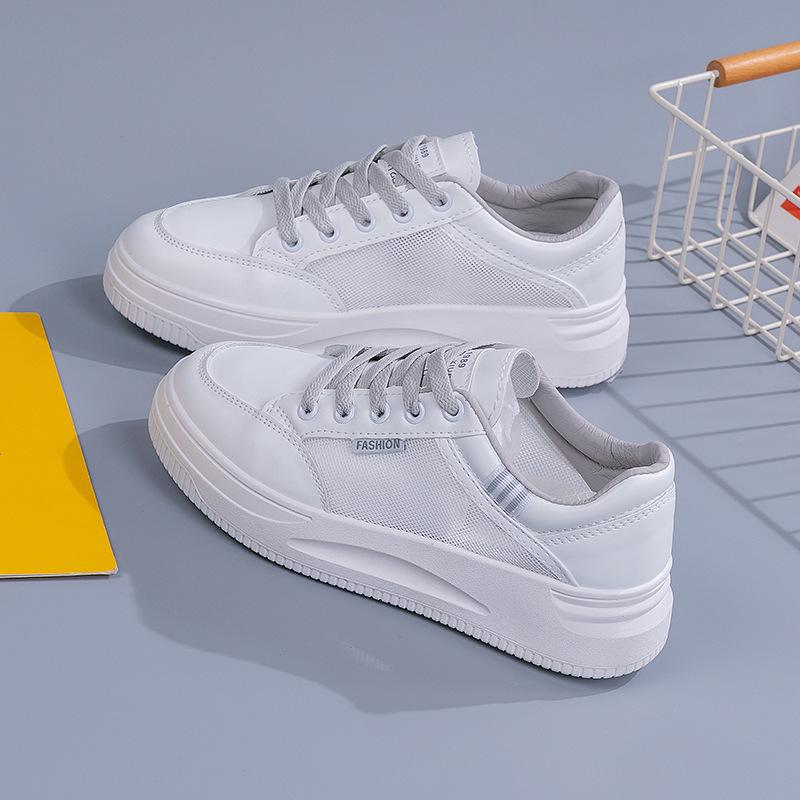 Women's White Mesh Running Shoes - Spring/Summer 2025: Versatile, Casual, Breathable, Lightweight.