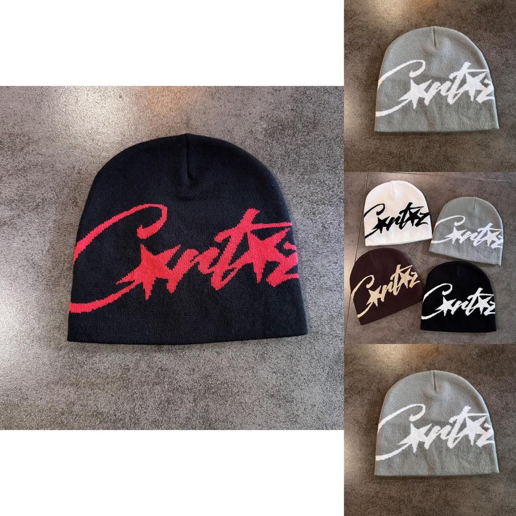 Urban Fashion High Crown Knit Cap With Star Pattern For Streetwear Enthusiasts