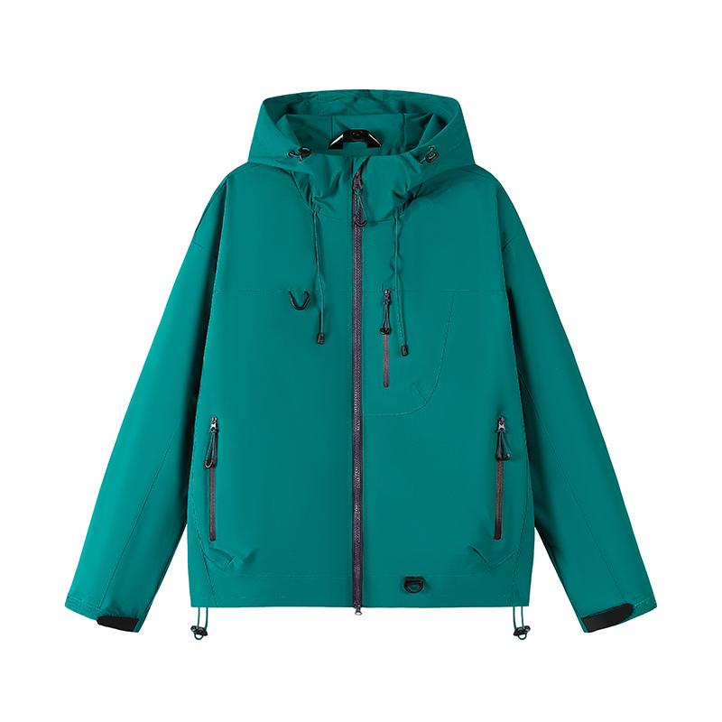 Color-blocking Three-defense Outdoor Mountaineering Jacket Men and Women Loose Casual and Versatile Hooded Jacket Top