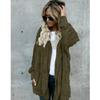 Cardigan da donna in tinta unita caldo invernale con cappuccio cappotti maglioni lavorati a maglia a maniche lunghe giacche cardigan in pelliccia sintetica allentata giacca con cappuccio cappotto capispalla