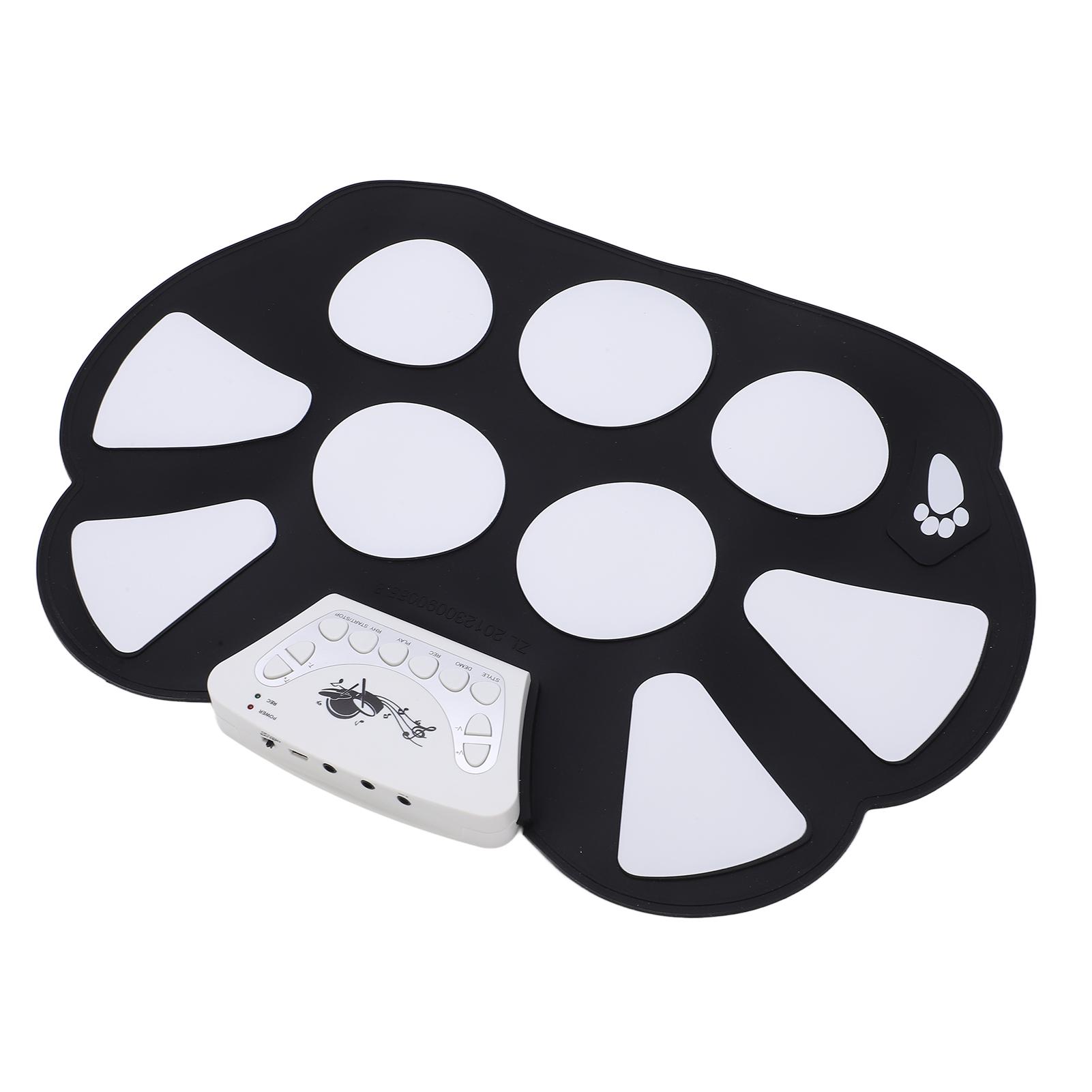 

Набор барабанов Roll Up, 9 пэдов, портативные электронные барабанные установки, тренировочный коврик для барабанов для начинающих детей