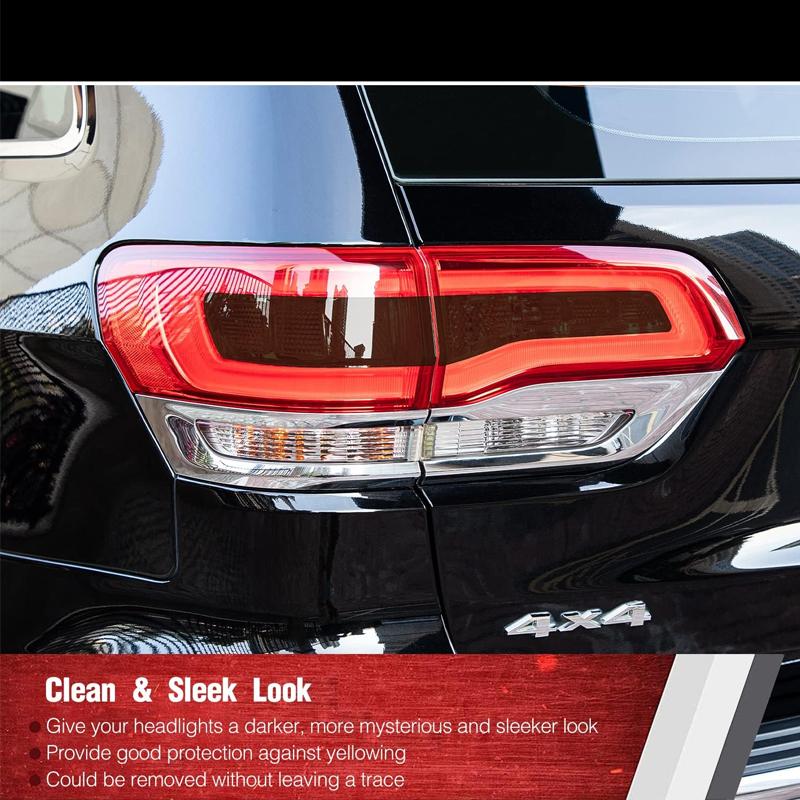 Rear Tail Light t Dark Vinyl Overlay Decals Set For 2014-2021 Jeep Grand Cherokee (6 Pcs/Set )
