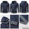 Men's Slim Fit Color Block Hooded Zip Sweatshirt Jacket for Spring/Autumn