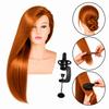 Jola Training Head with Bust 70 Brass, Thermal Hair + Handle, Hairdressing For Combing, Exercise Head