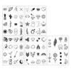 JELUNA Semi-permanent Mini Point Tattoo Sticker 5 Sheets T-32 1 Set B