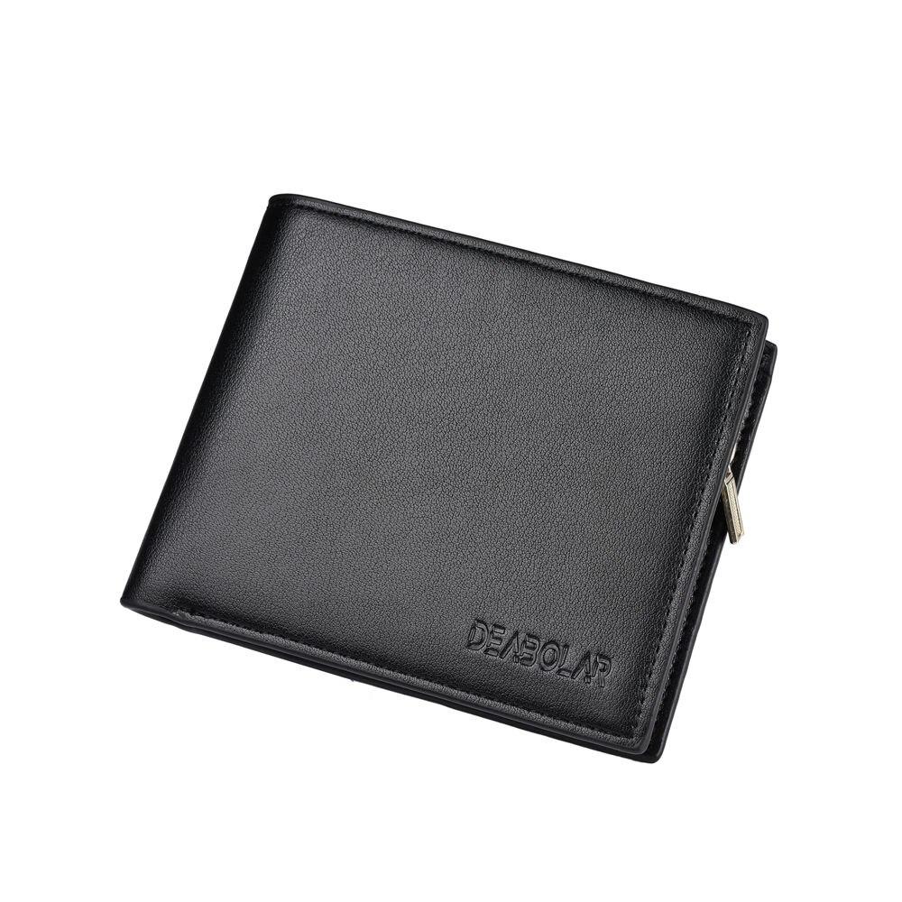 Men s Wallet Business Casual Credit Card Holder Zipper Short Coin Wallet