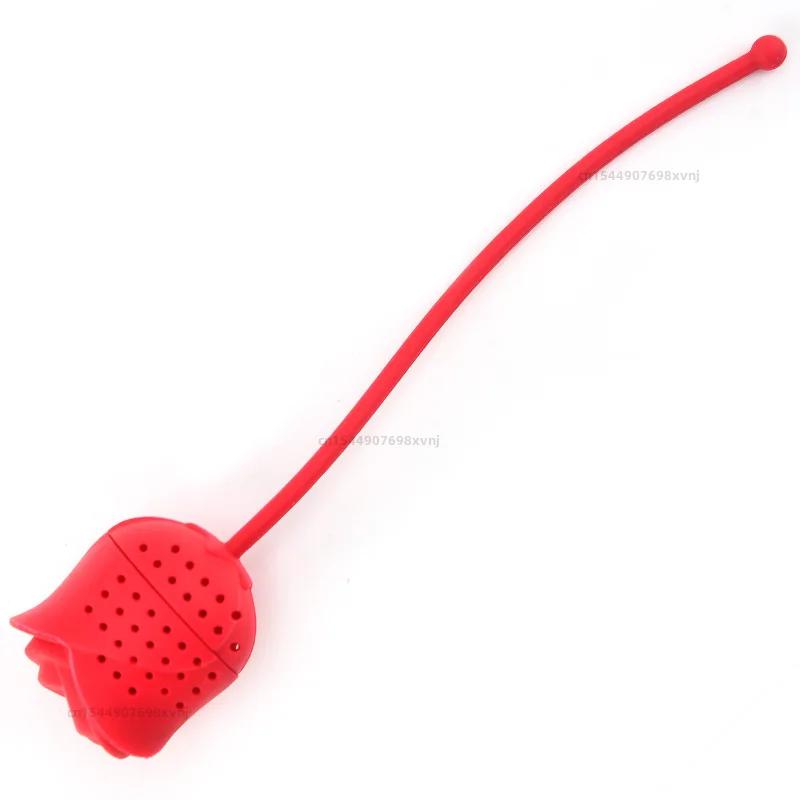 Roseblomstformet kryddertesil Silikon teposebladfilter Diffuser Teutstyr Tekanne Tilbehør Kjøkkenutstyr