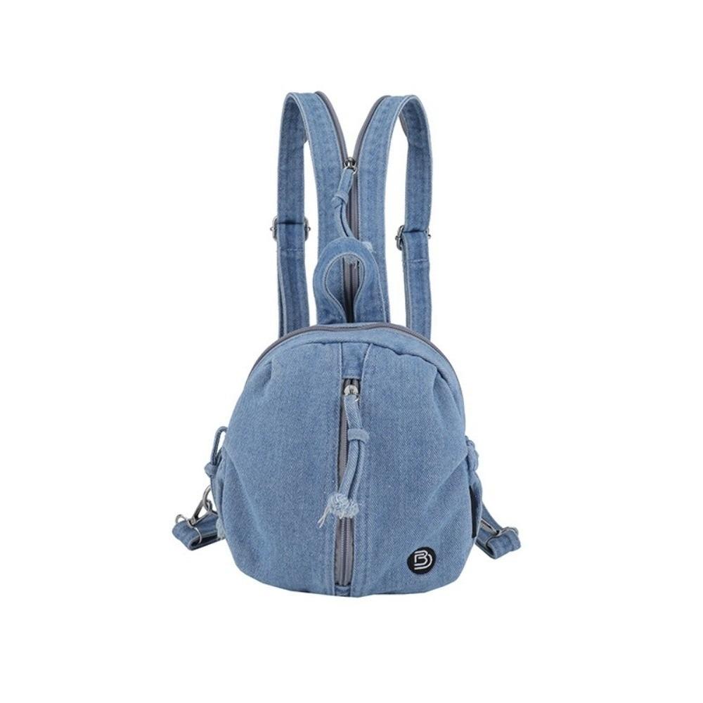 Soft Denim Denim Backpack Vintage Washed Multi Purpose Crossbody Bag Lightweight Versatile Travel Mini Purse Outdoor Travel