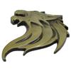 Wolf 3D metallbilemblem/klistermärke, vänster/högerorientering, påklistring, dubbelhäftande tejp ingår