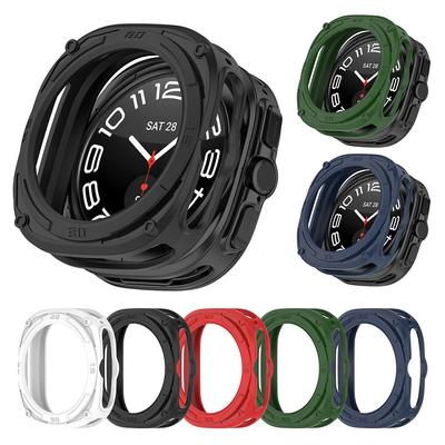 Étui de protection souple en TPU pour Samsung Galaxy Watch Ultra 47 mm Coque de protection creuse Cadre de couverture