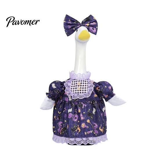 Easy to Change Goose Outfit 1 Set Christmas Porch Outfit, Lace Princess Dress, Halloween Fabric Dress Costume for 23 Inch Statue, Garden Lawn