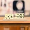 NOLITOY Domino Rack, Set of 4, Wooden Domino Stand Holder, for Dominoes, Mahjong Tiles, Playing Cards, Games, Organization, Display, 25cm
