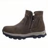 New Fashion Warm Natural Fur Winter Ankle Boots Men Waterproof Genuine Leather Snow Boots Non -Slip Work Boots Men 'S Casual Shoes