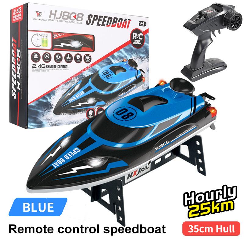 HJ808 RC Boat 2.4Ghz 25km/h High-Speed Remote Control Racing Ship Water Speed Boat Children Model Toy