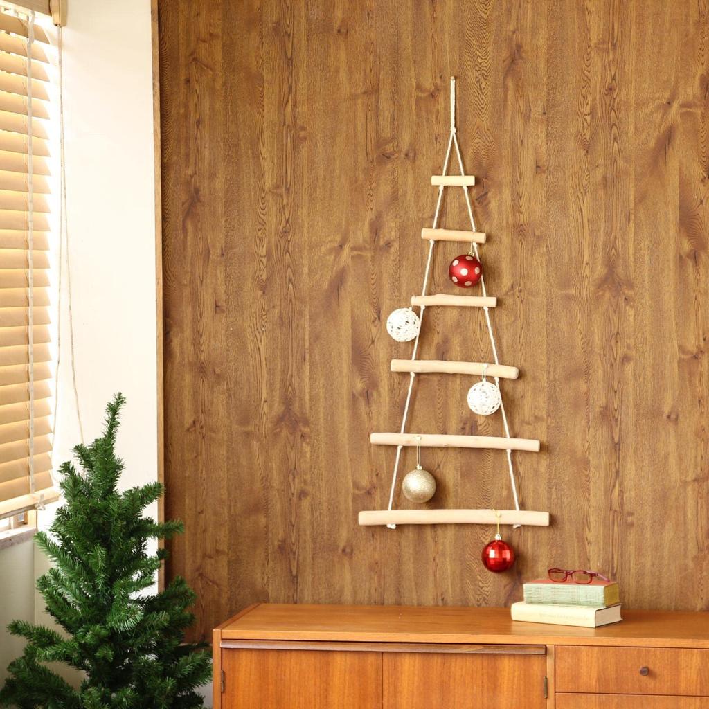 SPICE OF LIFE Tree Wide x High Natural FXXF3143 Driftwood-Style Wall-Mounted Ladder, Large, 17.5" 35.2" (including string), Wood,