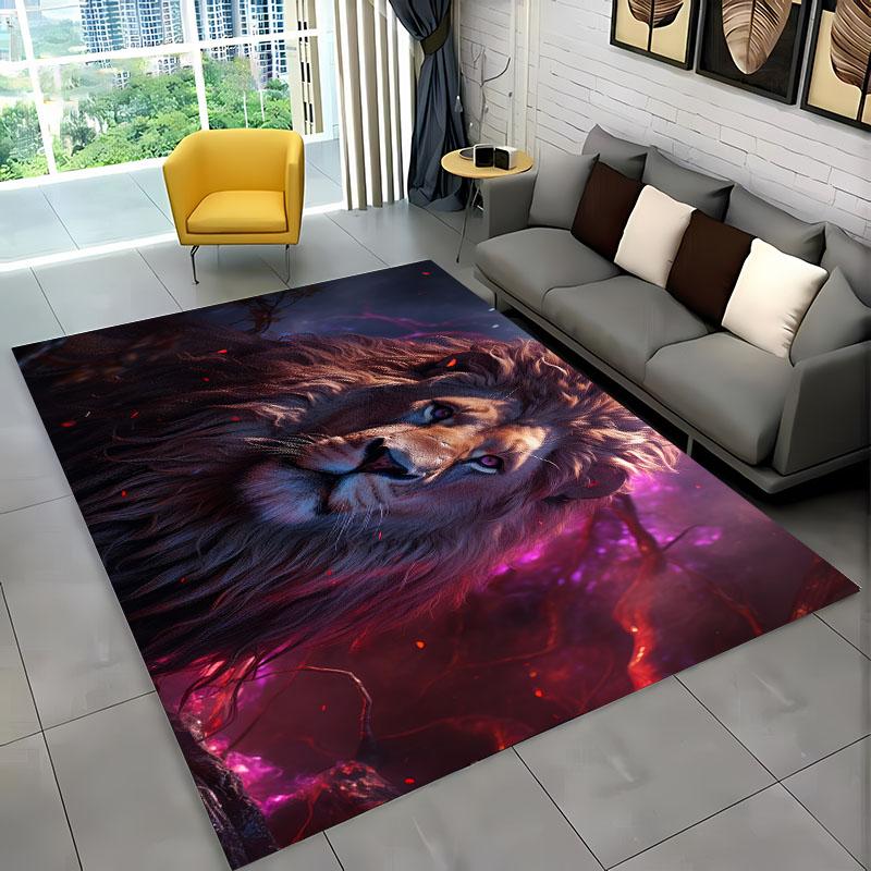 

3D Dream Lion Animals Cartoon Carpet Rug for Home Living Room Bedroom Sofa DoormatDecor,Kid Play Area Rug Non-slip Floor MatGift 40x60cm (16x24in)