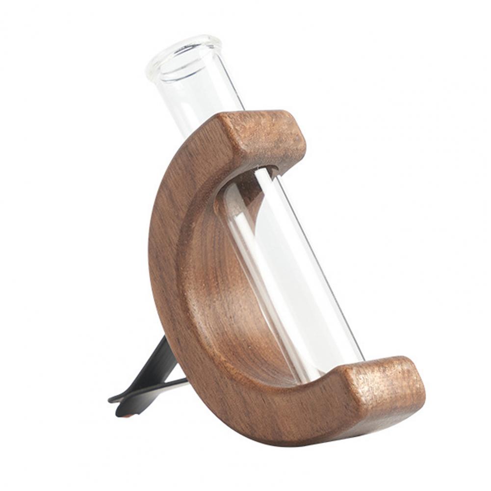 Flower Vase Clip Eco-friendly Personalized Wooden Car Vent Clip Vase Dashboard Decor Unique Flower Display Clip Desktop Ornament