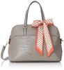 [ARROWS&Company Ltd.] 6T003 Crocodile Embossed Zip-Around 2-Way Handbag with Shoulder Strap and Scarf, Gray, 608-5148