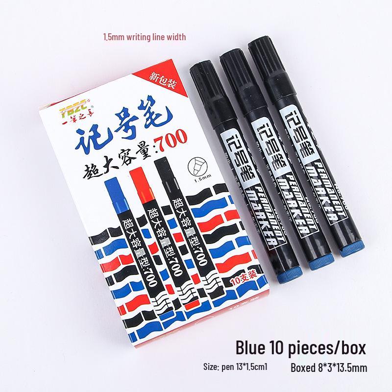 Refillable Large Tip Quick-Dry Black Oil-Based Marker Pen for Logistics