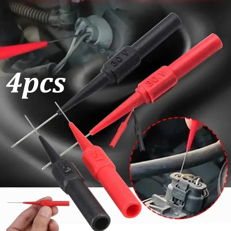30V Car Tip Probes Diagnostic Tools Auto Multimeter Test Leads Extention Back Piercing Needle Tip Probes Mechanical Tools Code Readers 4