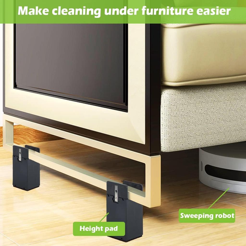 4 Pieces Adjustable Chair Reser Furniture Reusable Bed Furniture Heavy Furniture Leveling Levels Suitable for Furniture Frame Thickness 0.39