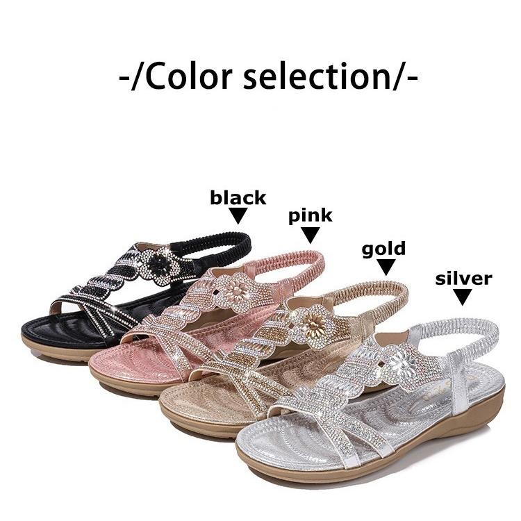 Fashion Crystal Sandals Woman Flip Flops Shoes Fashion Summer Flat Sandals Bohemian Ladies Sandals Casual Women Shoes