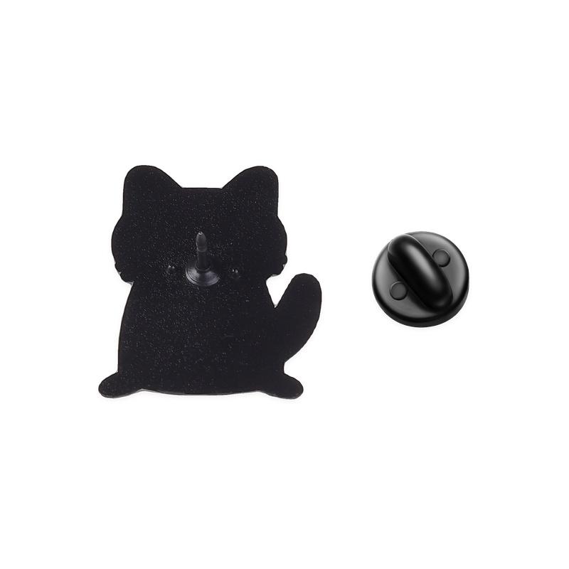 White Cats Enamel Pins Funny Overthinking Club President Brooches Badges Cute Cartoon Moody Animal Jewelry Gift for Friends
