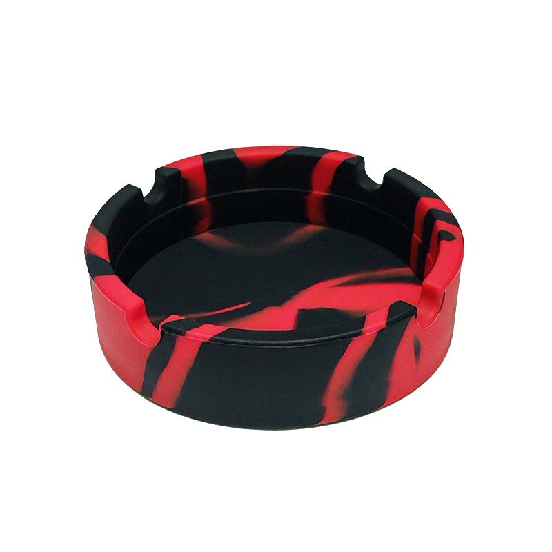 Portable Camouflage Ashtray Anti-Scalding Cigarette Holder Environmentally Friendly Soft Round Silicone Ashtray Ashtray Holder