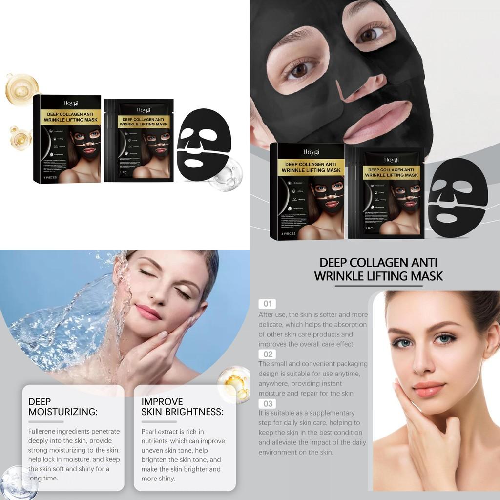 Hoygi Collagen Hydrating Face Mask Set Of 4 Moisturizing Skin Repair Gentle Hydration
