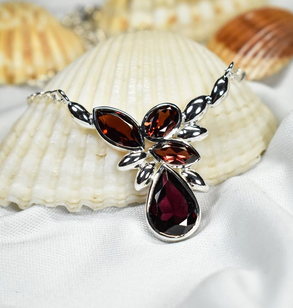 Larimar & Topaz Necklace: 925 Sterling Silver Chain