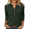 Women's Casual Fashion Comfortable V-Neck Button Sweater Warm Top