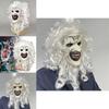 Terrifier3 Maske Schwarzweiß Gruselige Clown Latexmaske für Halloween Cosplay Kostüm