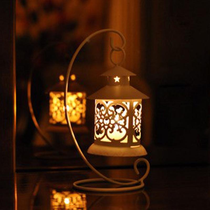 European Style Hollow Wrought Iron Candlestick - Romantic Home Décor Handicraft