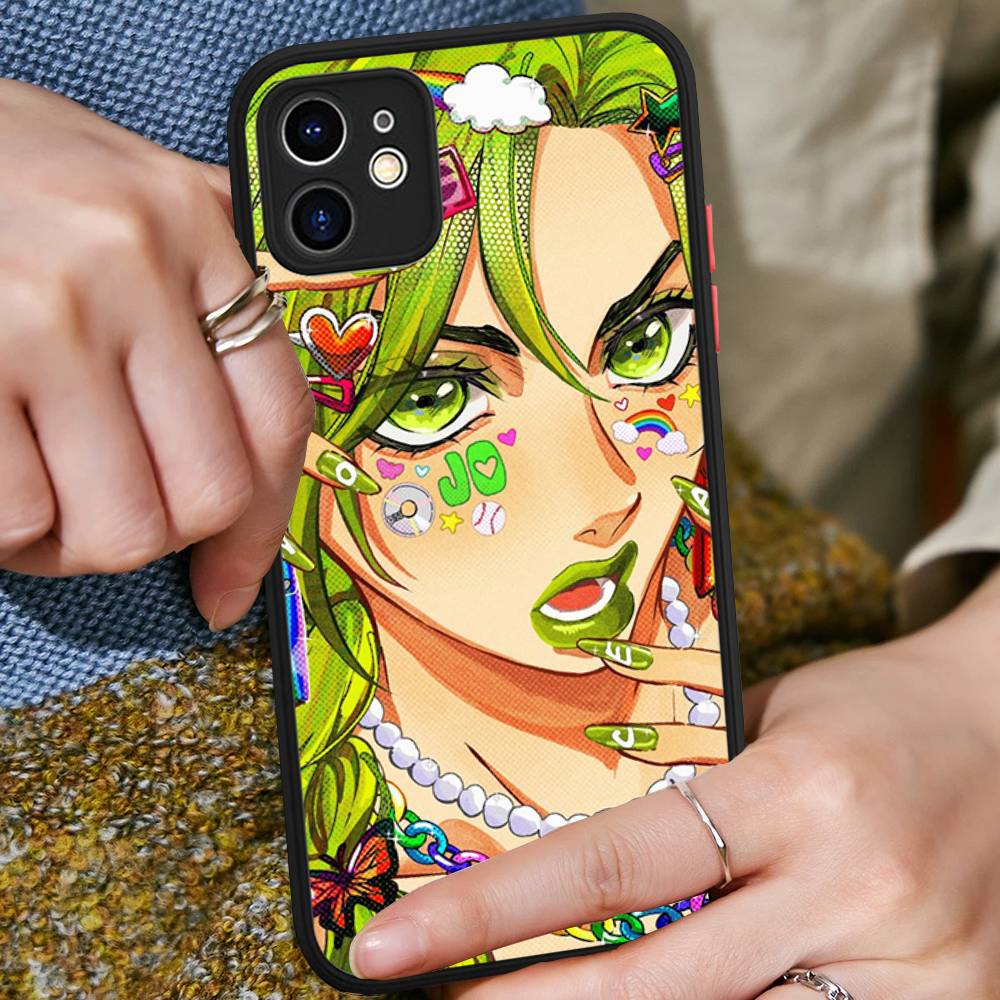 Anime Jojo Bizarre Adventure For IPhone 16 15 14 Plus 13 12 11 Pro Max X XS MAX Translucent Matte Shockproof Cover