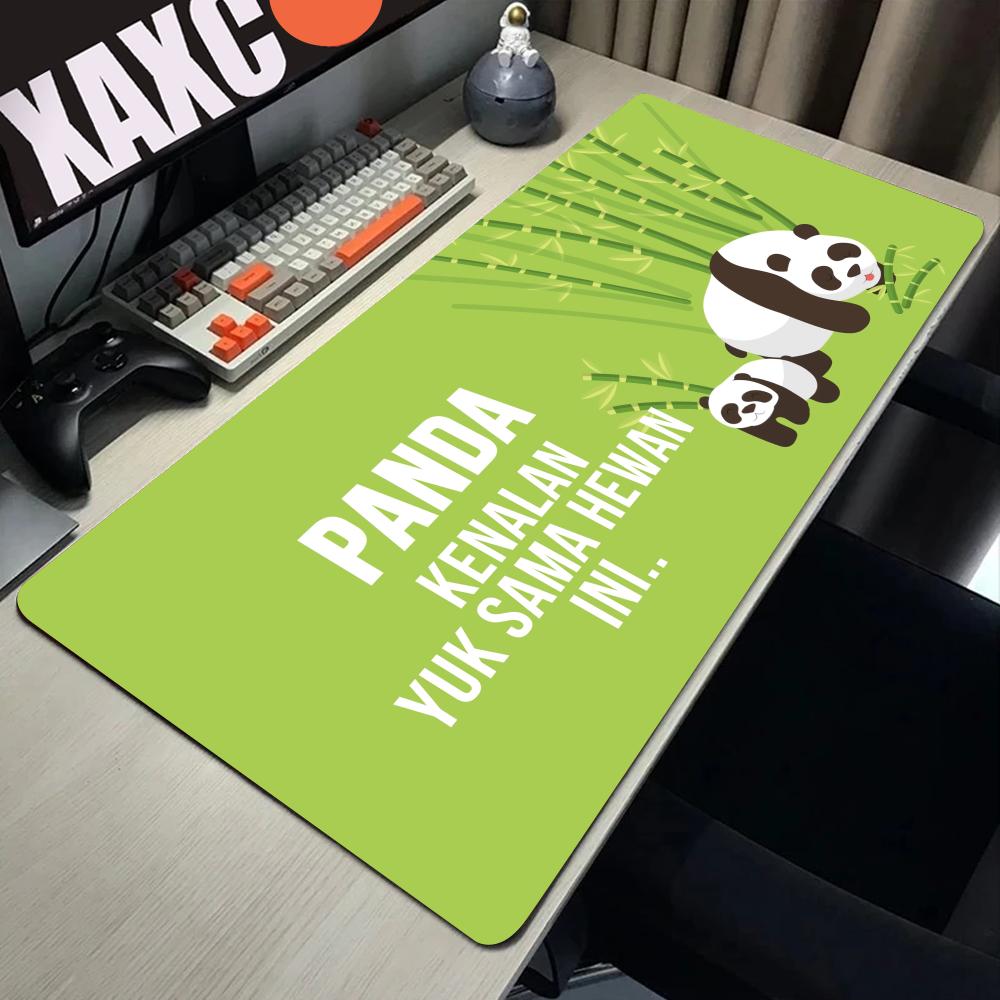 2026 Cute Animal Panda Large Mouse Pad PC Computer Game MousePads Keyboard Mats Rubber Anti-slip Mouse Mice Mat 40x90 CM