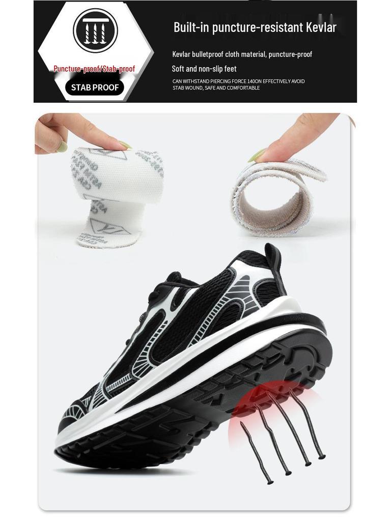 Breathable Anti-Smash Insulated Electrician Work Shoes - Puncture-Proof, Odor-Resistant & Comfortable