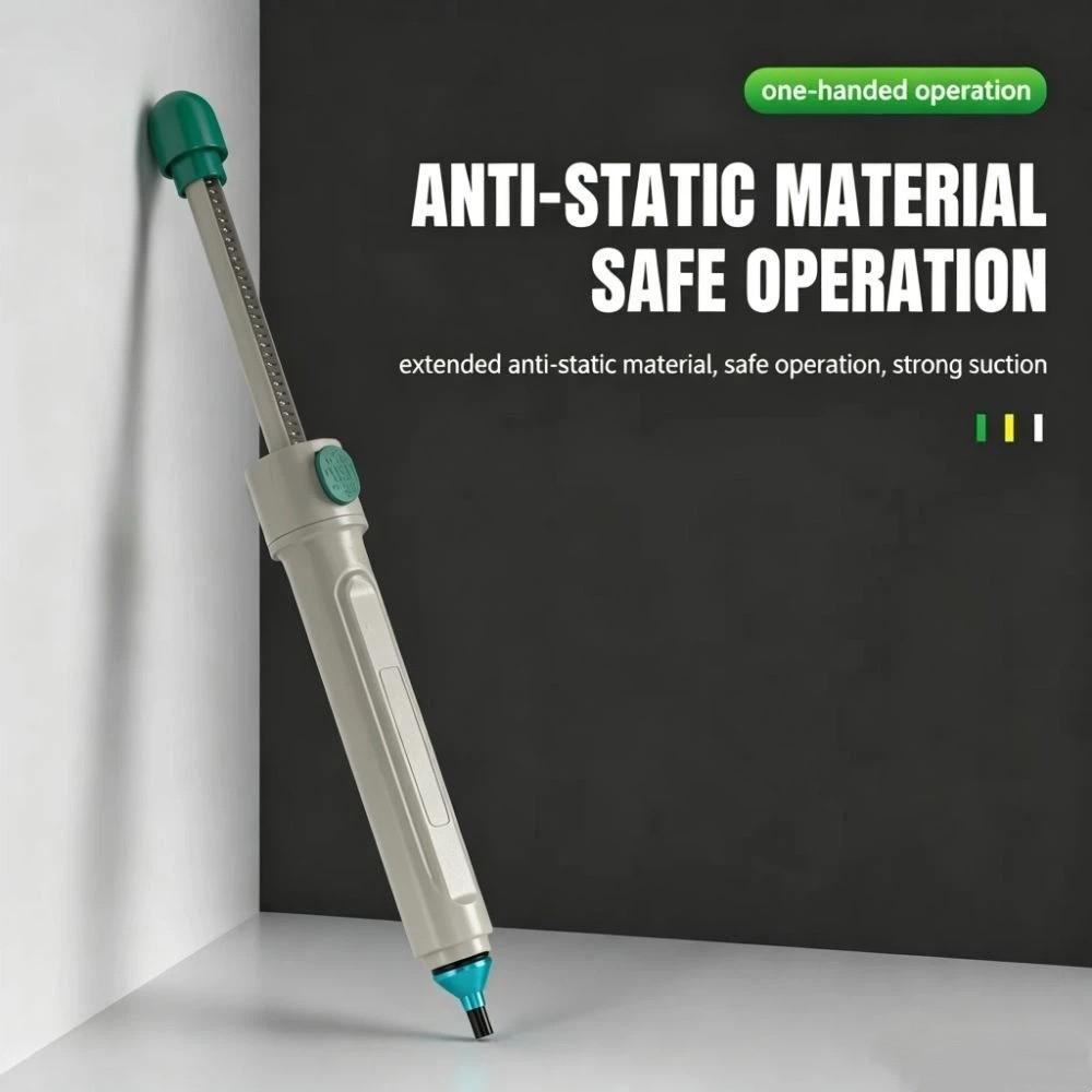 Ergonomic Grip Solder Sucker Pen Powerful Suction Hand Welding Tools Tin Debris Removal