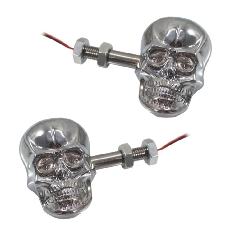Punk Skull Shape Turn Signal Light Indicator Personalized Motorbike Modification