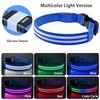 Adjustable LED Glowing Dog Neck Ring Nylon Material Night Safety Buckle Chain  Small Dog