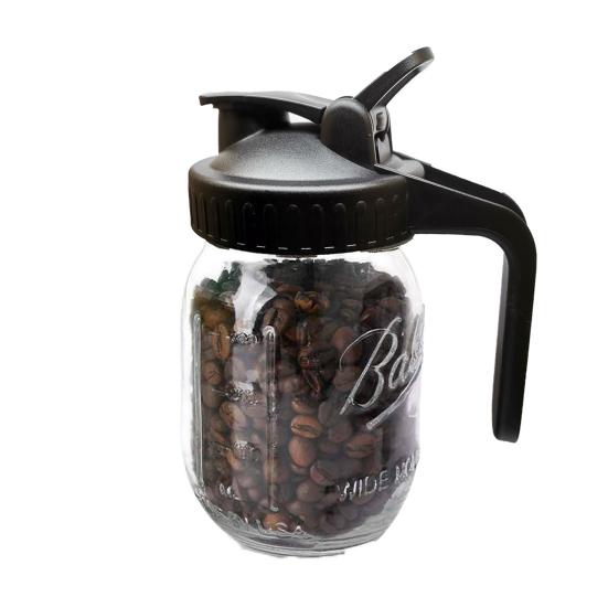 

Wide Mouth Airtight Sealed Fermentation Can Lid Cover with Handle for Mason Jar чёрный