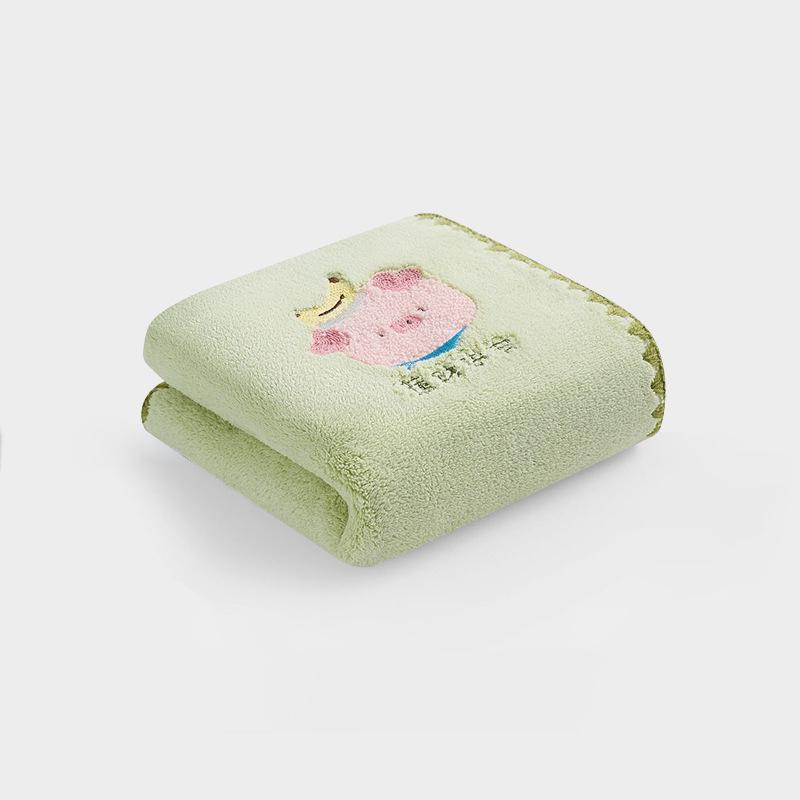 

Soft Cartoon Embroidered Coral Fleece Towel for Kids 35x75 cm