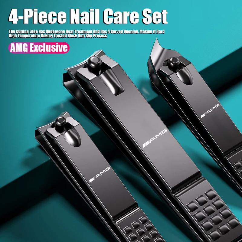 AAVO1 Car Nail Clipper Set High Grade Stainless Steel Nail Clipper Manicure Tools Accessories Car Decal For Mercedes Benz AMG W214 W20