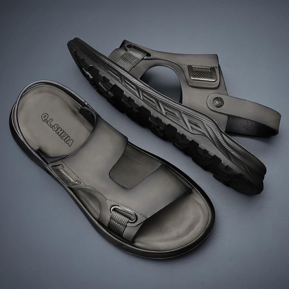 

Сандалии мужские летние мужские нескользящие повседневные кожаные туфли спортивные для вождения деловые тапочки мужская обувь пляжная 38