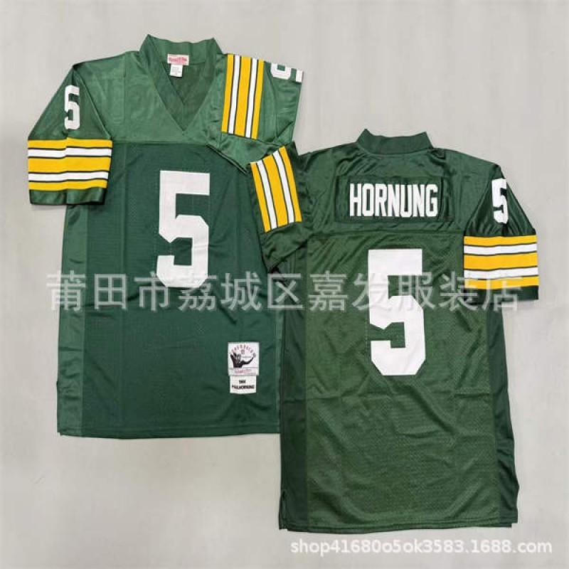 Camiseta de Fútbol Retro Green Bay Packers para Hombre de Algodón Camisa Deportiva Estilo Vintage NFL 87 52 84 Bordada
