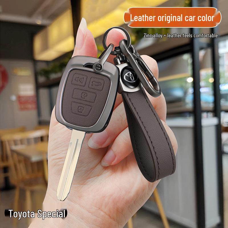 Metal Shell Key Case for Toyota FJ Cruiser, Old Model RAV4, Prado, and Land Cruiser