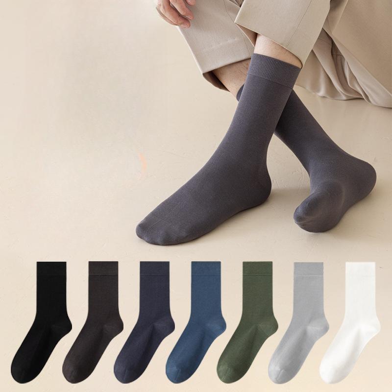 Men In The Spring and Autumn Business High Grade Anti Odor Anti Bacterial Tube Socks