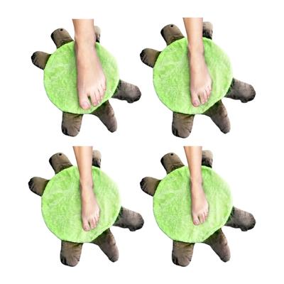 Turtles Design Floor Cleaning Pad Easy Operations Double Side Washable Reusable Foot Mop For Home Office Dust Control