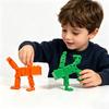 3D Printed Cube Robot Figurine Movable Joints Cube Man Stress Relief Toy Home Office Desktop Decoration Ornament